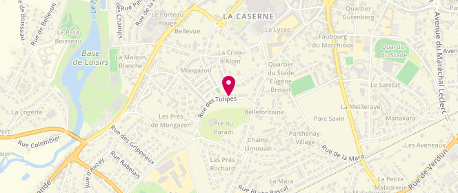 Plan de Accueil de loisirs Maurice Caillon Parthenay, 22 Rue des Tulipes, 79200 Parthenay
