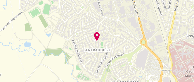 Plan de Groupe scolaire la Généraudière, Rue de la Grainetière, 85000 La Roche-sur-Yon