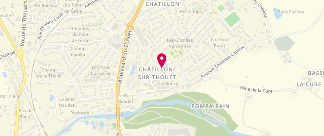 Plan de Accueil de loisirs Et périscolaire De Chatillon / Thouet, 9 Rue Paul Gellé, 79200 Châtillon-sur-Thouet