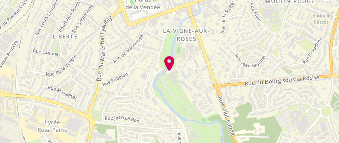 Plan de Centre de loisirs du Pont Boileau, 4 Rue Rousseau Decelle, 85000 La Roche-sur-Yon