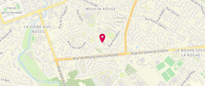 Plan de Groupe scolaire Moulin Rouge, 59 Rue Proudhon, 85000 La Roche-sur-Yon