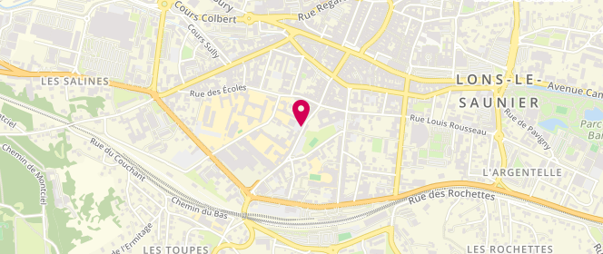 Plan de Accueil de loisirs Dolto / Brassens - Lons Le Saunier, 76 Rue Saint Désiré, 39000 Lons-le-Saunier