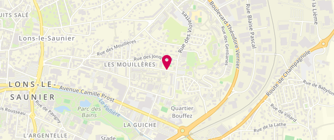 Plan de Accueil de loisirs Prévert - Lons Le Saunier, 25 Avenue Abbé Lemire, 39000 Lons-le-Saunier