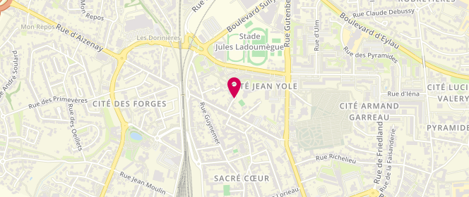 Plan de Groupe scolaire Jean Yole, Impasse Jean Bart, 85000 La Roche-sur-Yon