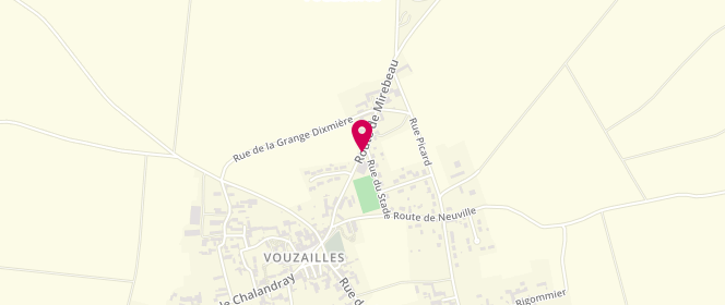 Plan de Accueil de loisirs de Vouzailles, Route de Mirebeau, 86170 Vouzailles