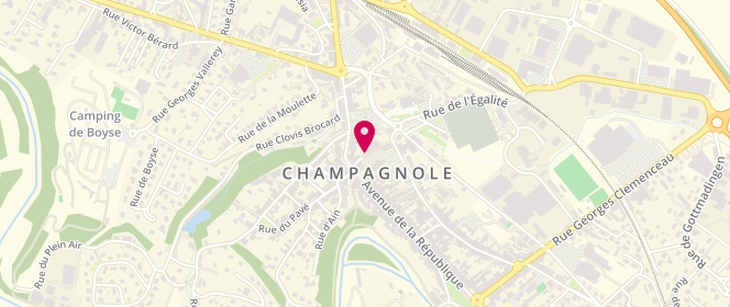 Plan de Accueil de loisirs Hôtel De Ville - Champagnole, 59 Rue Casimir Blondeau, 39300 Champagnole