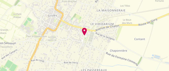 Plan de Accueil de loisirs Espace Jeunes, Rue de la Gare, 71640 Givry