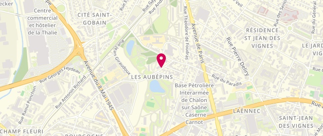 Plan de Accueil de loisirs Maison De Quartier Des Aubépins Chalon Sur Saone, 8 Rue du Pont de Fer, 71100 Chalon-sur-Saône