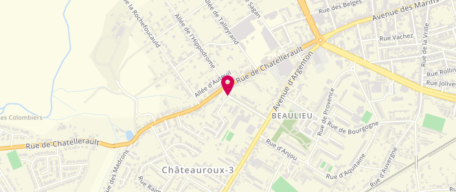 Plan de Centre socio-culturel de Beaulieu, 6 Rue Max Hymans, 36000 Châteauroux