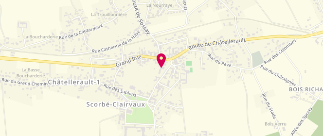 Plan de Commune de Scorbé-Clairvaux, 1 Place de la Mairie - 013, 86140 Scorbé-Clairvaux