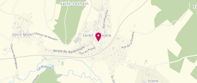 Plan de Accueil de loisirs saint Lothain, 8 Avenue Charles Sauria, 39230 Saint-Lothain