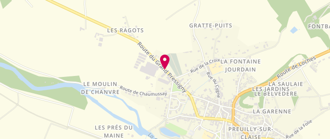 Plan de Accueil de loisirs Ados Preuilly-sur-Claise, 14 Route du Grand Pressigny, 37290 Preuilly-sur-Claise