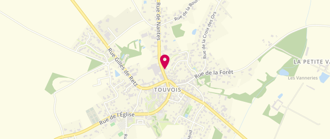 Plan de Accueil de loisirs et périscolaire de Touvois, 14 Rue de Nantes, 44650 Touvois