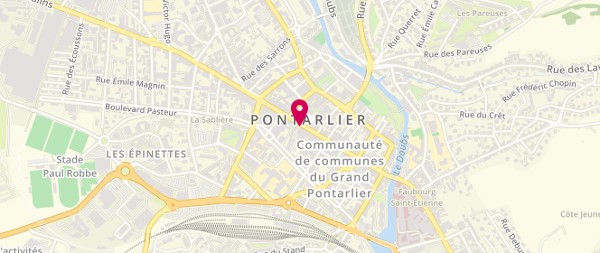 Plan de Accueil de loisirs Pontarlier Les Francas, 69 Rue de la République, 25300 Pontarlier