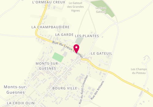 Plan de Accueil de loisirs de Monts Sur Guesnes, 11 Rue du Creux Chemin, 86420 Monts-sur-Guesnes