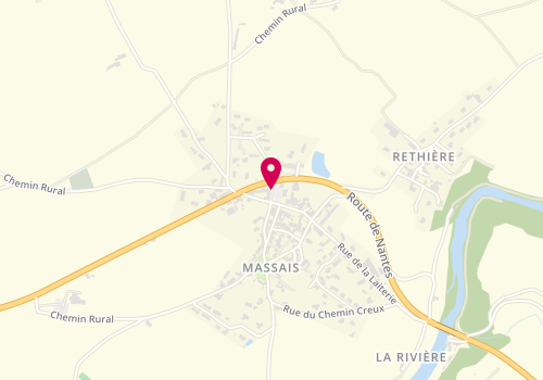 Plan de Accueil périscolaire de Massais / Bouillé Saint Paul, Place Saint Hilaire, 79150 Val en Vignes