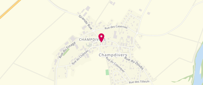 Plan de Accueil de loisirs - Champdivers, Rue des Ecoles, 39500 Champdivers