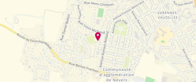 Plan de Centre de loisirs de Francheville, Avenue des Pins, 58640 Varennes-Vauzelles
