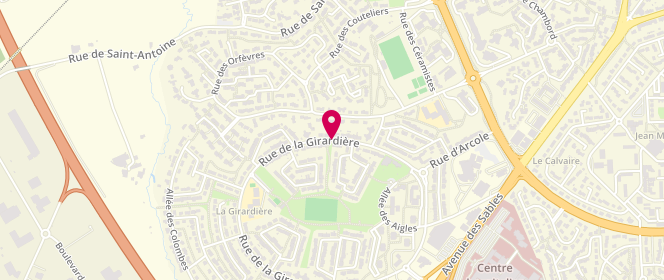 Plan de Accueil de loisirs municipal la Girardière , Cholet, Avenue de la Girardière, 49300 Cholet