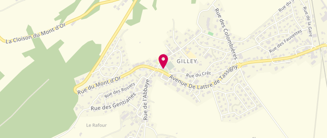 Plan de Accueil de loisirs - Gilley, 2 Avenue Jean de Lattre, 25650 Gilley
