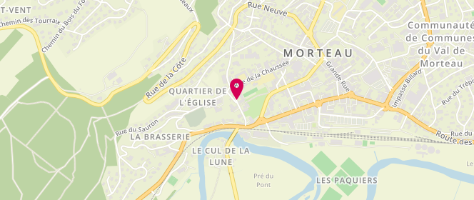Plan de Accueil de loisirs le Chat Perché Morteau, 13 Rue Glapiney, 25500 Morteau