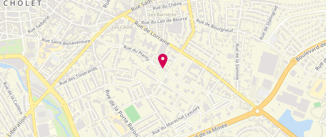 Plan de Accueil de loisirs Centre Social du Planty, Cholet, 55 Rue du Planty, 49300 Cholet