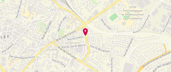 Plan de Accueil périscolaire municipal La Fontaine, Cholet, 56 Rue du Chêne, 49300 Cholet