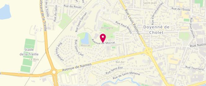 Plan de Accueil de loisirs municipal Bretagne, Cholet, Rue Mocrat, 49300 Cholet