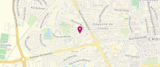 Plan de Accueil de loisirs Jeunesse CS Pasteur Cholet, 1 Rue Emile Maillard, 49300 Cholet