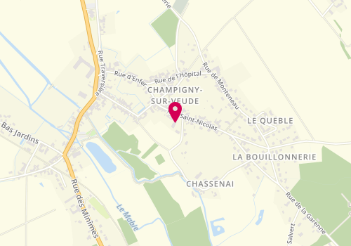 Plan de Accueil de loisirs périscolaire Champigny Sur Veude, 15 Rue Saint Nicolas, 37120 Champigny-sur-Veude