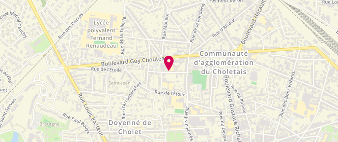 Plan de Accueil périscolaire Associatif Privé Ogec saint Jean sainte Famille Cholet, 10 Rue Marc Sangnier, 49300 Cholet
