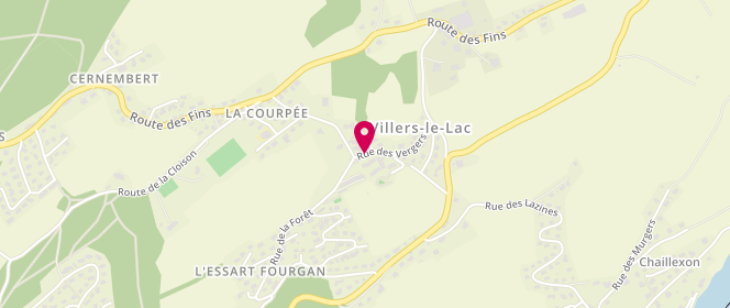 Plan de Accueils De Loisirs Evasion Tonique, 9 Rue des Vergers, 25130 Villers-le-Lac