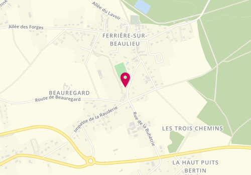 Plan de Accueil de loisirs La Ribambelle extrascolaire, 8 Rue Buhetterie, 37600 Ferrière-sur-Beaulieu