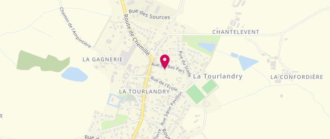 Plan de Accueil périscolaire AFR L'Île aux enfants, la Tourlandry, 12 Bis Rue du Bas-parc, 49120 Chemillé-en-Anjou