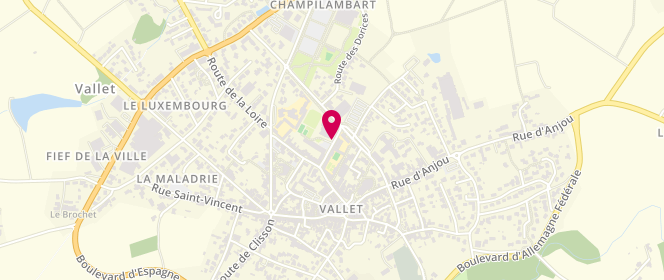 Plan de Pôle Jeunesse Vallet Animation Ifac Ouest, 11 Boulevard Stéphane Pusterle, 44330 Vallet