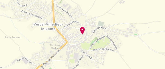 Plan de Association Familles Rurales du Pays de Pergaud, 5 Rue Saint Pierre, 25530 Vercel-Villedieu-le-Camp
