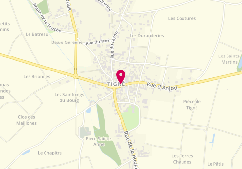 Plan de Accueil périscolaire municipal Tigné, Lys Haut Layon, 17 Rue d'Anjou, 49540 Lys-Haut-Layon