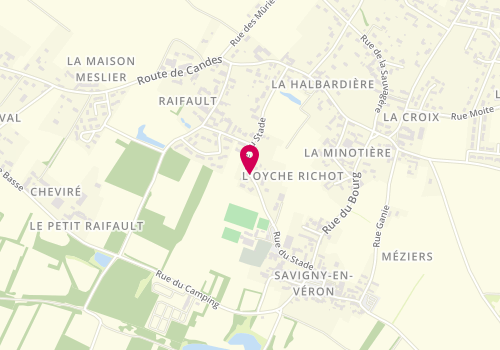 Plan de Accueil périscolaire Savigny en Véron, Rue du Stade, 37420 Savigny-en-Véron