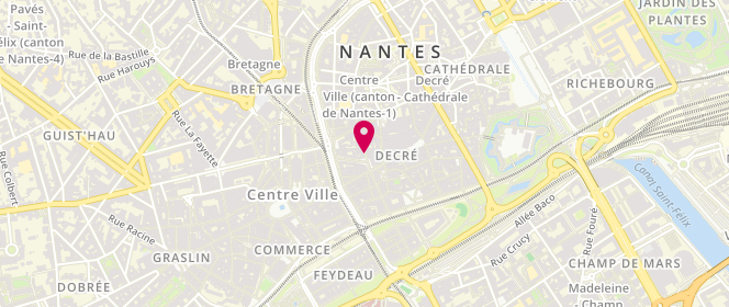 Plan de Scouts Et Guides De France - Groupe Saint Francois - Nantes, 9 Rue du Moulin des Carmes, 44000 Nantes