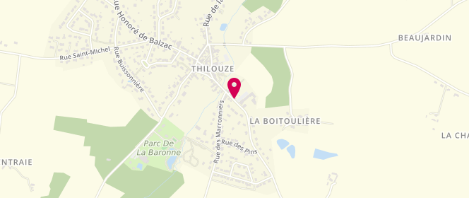 Plan de Accueil de loisirs Thilouze, 26 Rue des Lavandières, 37260 Thilouze