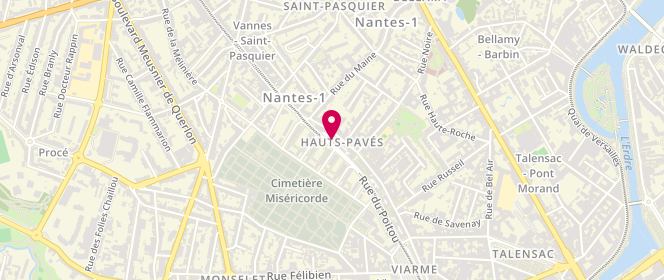 Plan de Eclaireuses et Eclaireurs de France – Groupe de Nantes, 3 Cours Sans Nom, 44000 Nantes