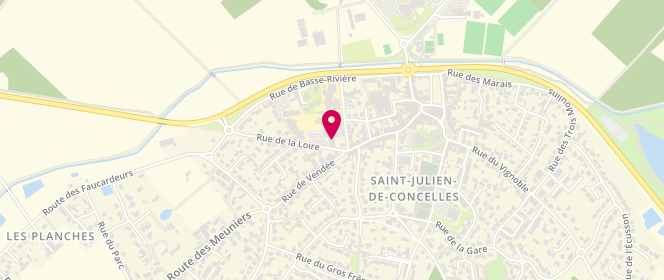 Plan de Accueil périscolaire saint Julien de Concelles, 8 Rue de la Loire, 44450 Saint-Julien-de-Concelles