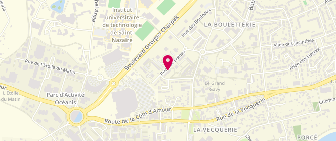 Plan de Clubs de Jeunes de la Bouletterie - Escalado, 18 Rue des Frênes, 44600 Saint-Nazaire