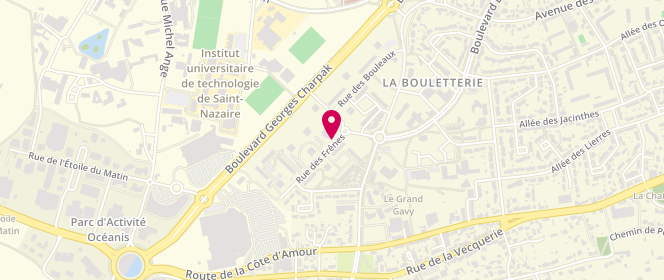Plan de Maison de Quartier de la Bouletterie, 29 Rue des Frênes, 44600 Saint-Nazaire