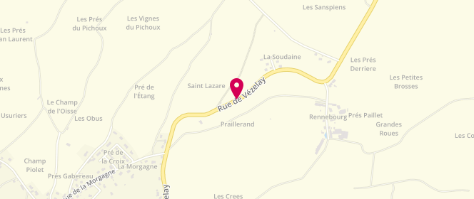 Plan de Centre de loisirs de Corbigny, Route de Vézelay, 58800 Corbigny