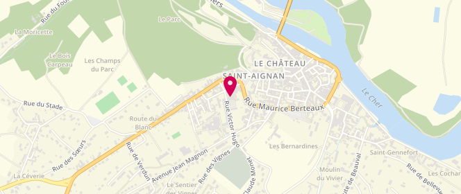 Plan de Accueil de loisirs - Saint Aignan sur Cher, 1 Rue Victor Hugo, 41110 Saint-Aignan