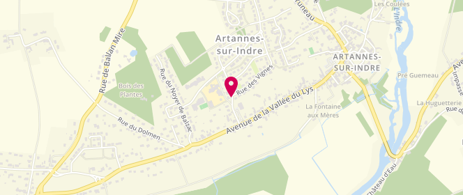 Plan de Accueil de loisirs Artannes, Rue du Grand Clos, 37260 Artannes-sur-Indre