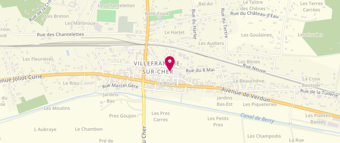 Plan de Accueil de loisirs - Villefranche sur Cher, Place de l'Hôtel de Ville, 41200 Villefranche-sur-Cher