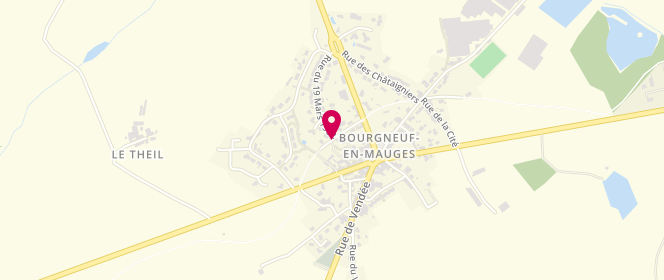 Plan de Accueil périscolaire de Bourgneuf en Mauges, Rue Petit Anjou, 49290 Mauges-sur-Loire