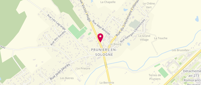 Plan de Accueil de loisirs de Pruniers en Sologne, 49-77 Rue Victor Hugo, 41200 Pruniers-en-Sologne